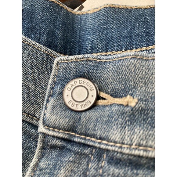 NEW Gap 1969 True Skinny Jeans Distressed 30 Regular Light Blue Denim - Picture 6 of 13